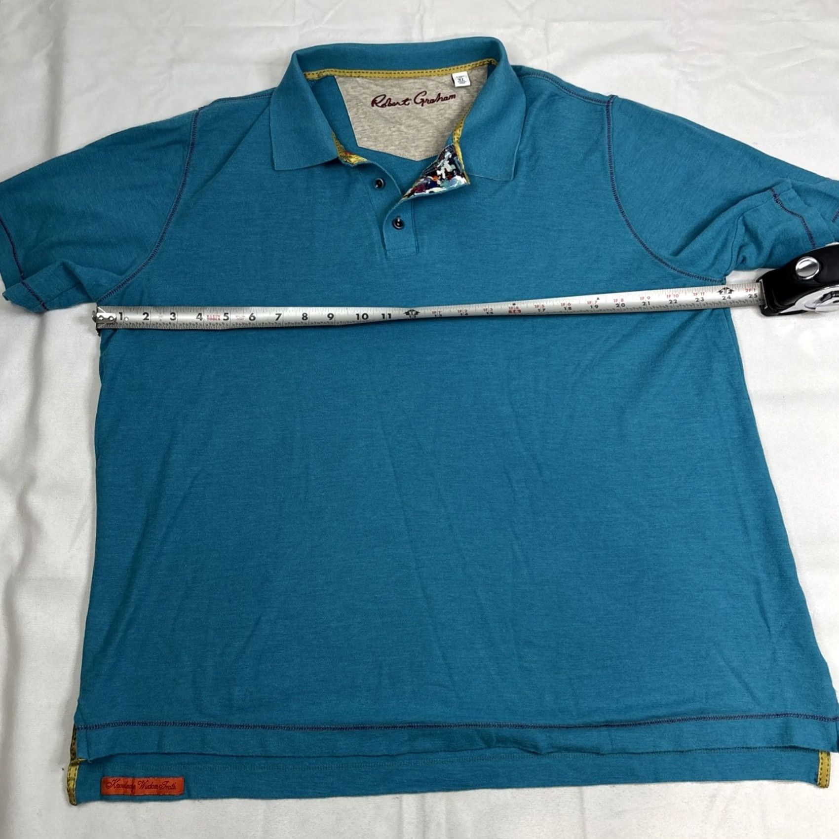 Robert Graham Robert Graham Polo Shirt Classic Fit Short Sleeve XL Blue Men Size US XL / EU 56 / 4 - 6 Thumbnail