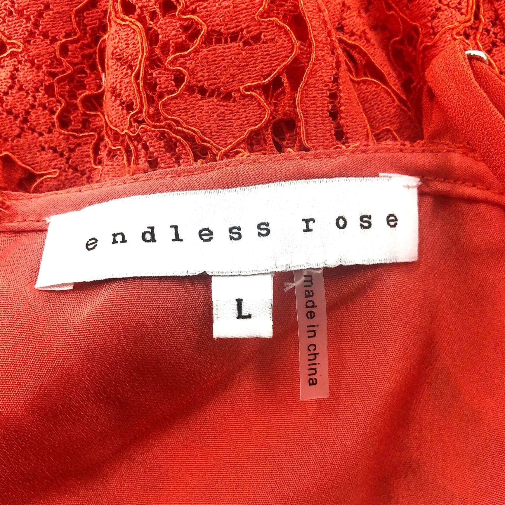 Vintage Endless Rose Dress A-Line Midi V-Neck Sleeveless Orange L Womens Party/Cocktail Formal Size L / US 10 / IT 46 - 3 Thumbnail