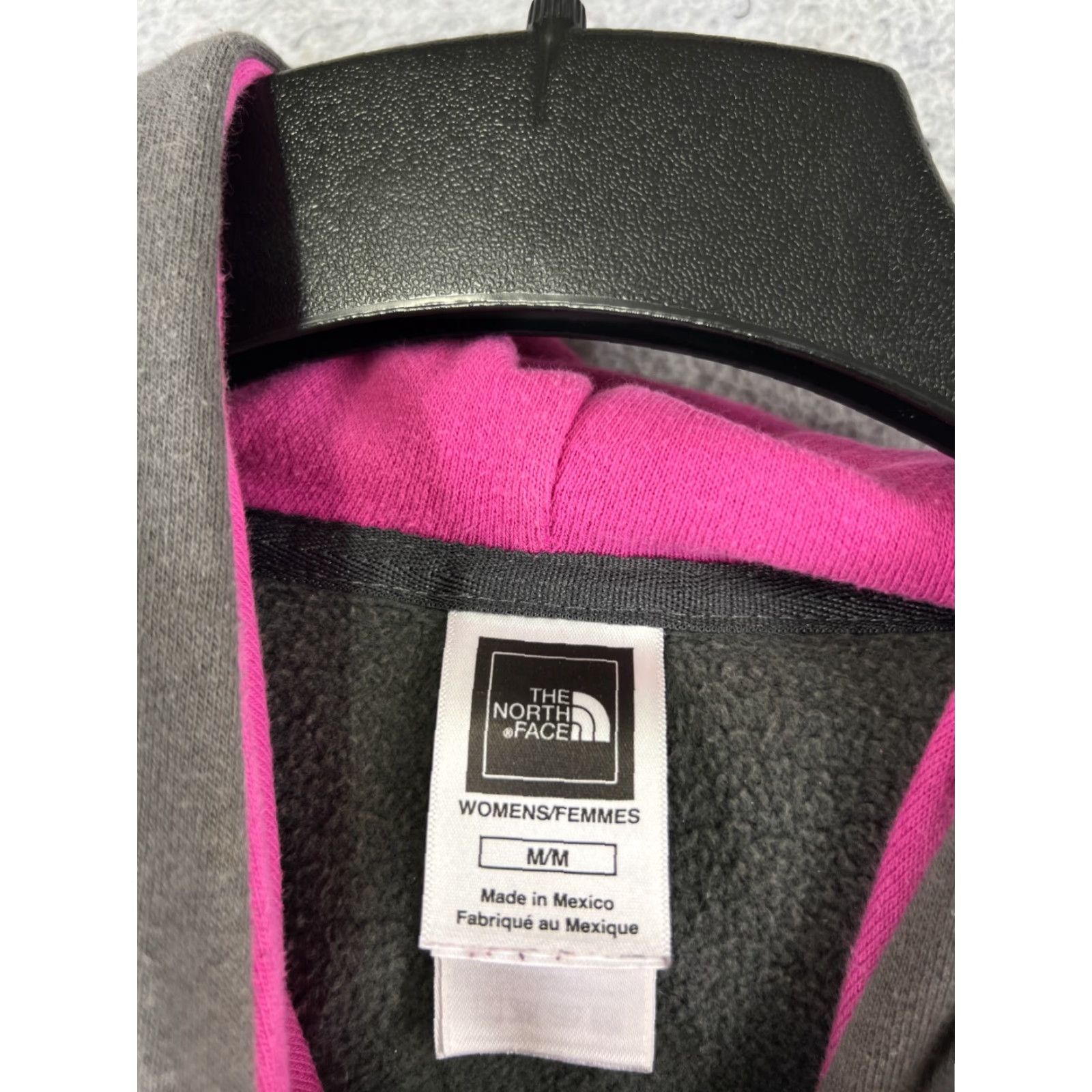 The North Face The North Face Womens Hoodie Medium Gray Pink Cotton Blend Pocket FADED Sweater Size M / US 6-8 / IT 42-44 - 7 Thumbnail