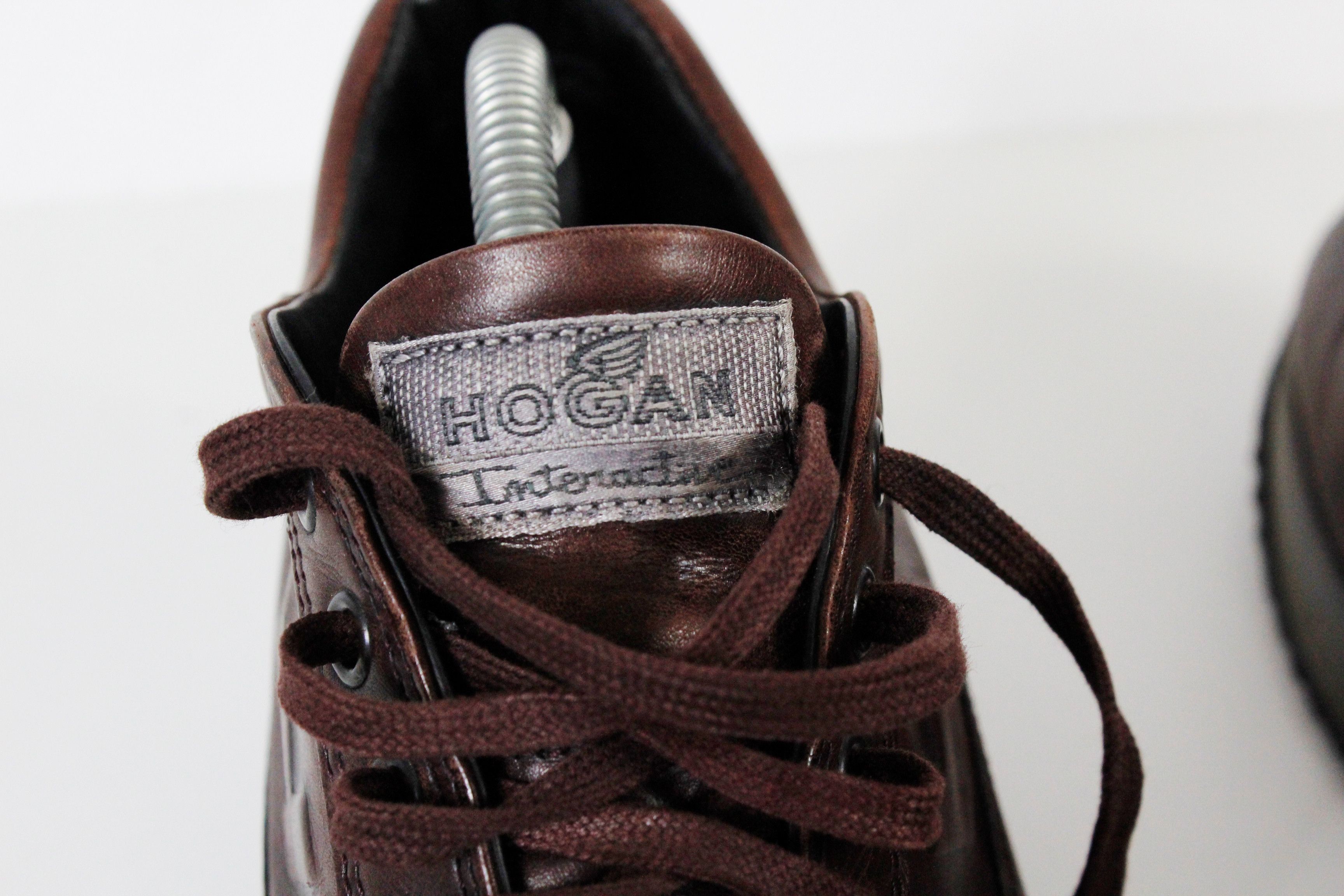 Hogan Hogan Interactive Logo Burgundy Leather Sneakers Shoes 41/42 Size US 8.5 / EU 41-42 - 10 Thumbnail