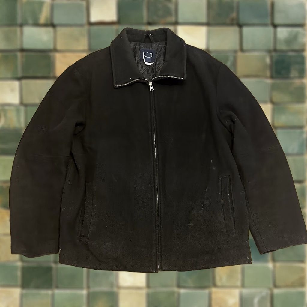 Gap VINTAGE Gap Wool Insulated Bomber Jacket Large Black Size US L / EU 52-54 / 3 - 1 Thumbnail