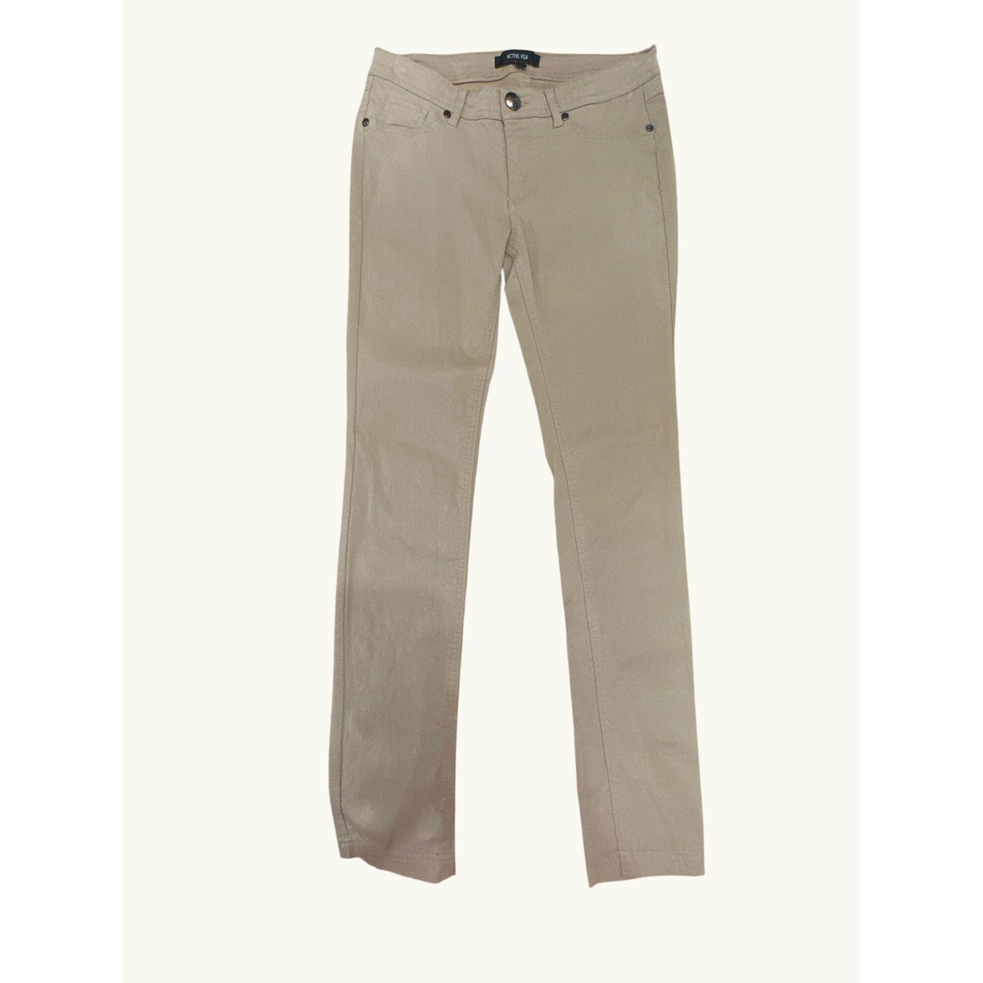 Other Active8 USA Khaki Pants Medium Straight Leg Stretchy Casual Size 26" / US 2 / IT 38 - 2 Thumbnail