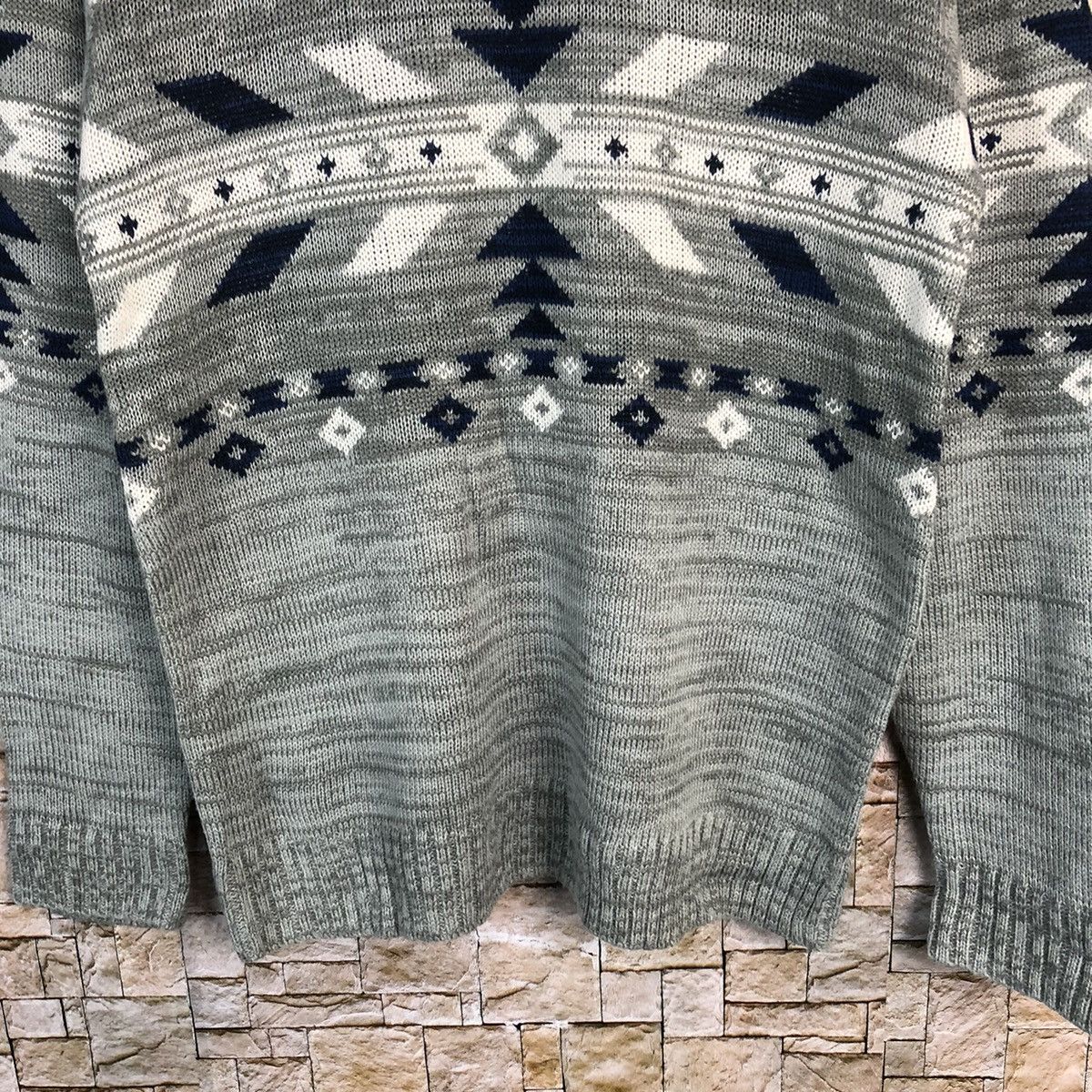 Vintage Boost Grey navajo art design sweatshirt Knitwear #A257 Size US S / EU 44-46 / 1 - 6 Thumbnail