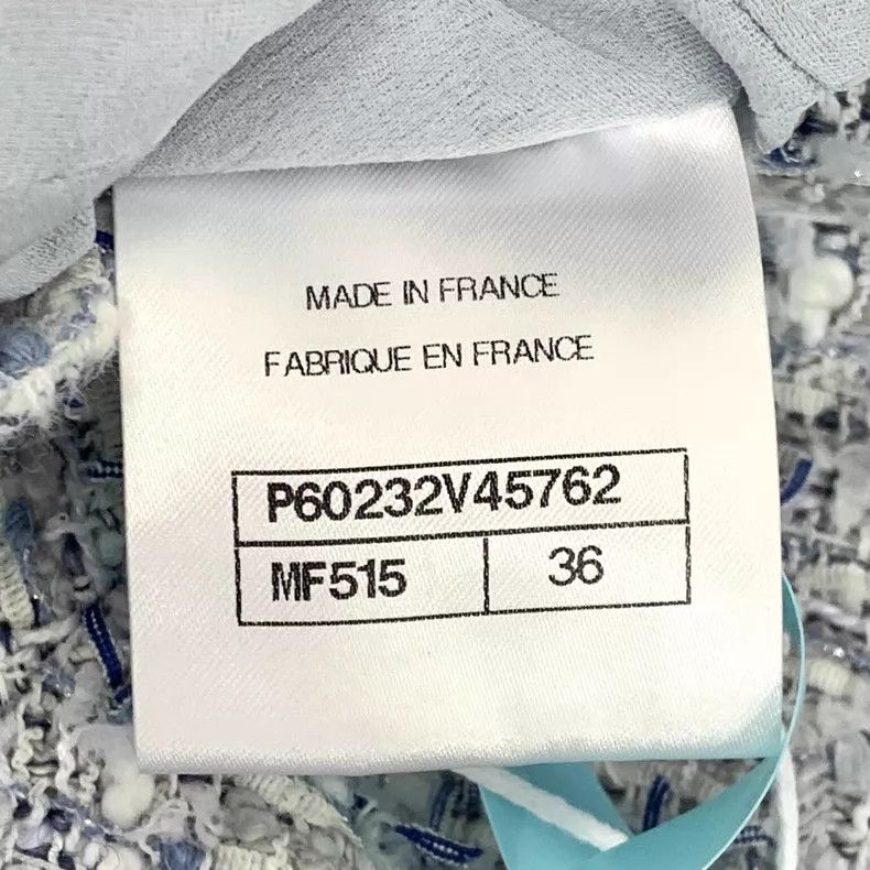 Chanel Chanel Cruise Series Blue Cotton Woven Thick Flower Bubble Size XS / US 0-2 / IT 36-38 - 6 Thumbnail