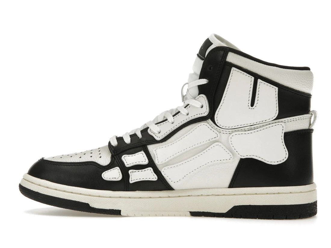 Amiri o1w1db11224 Leather Hi-Top Sneakers in White & Black Size US 11 / EU 44 - 6 Thumbnail