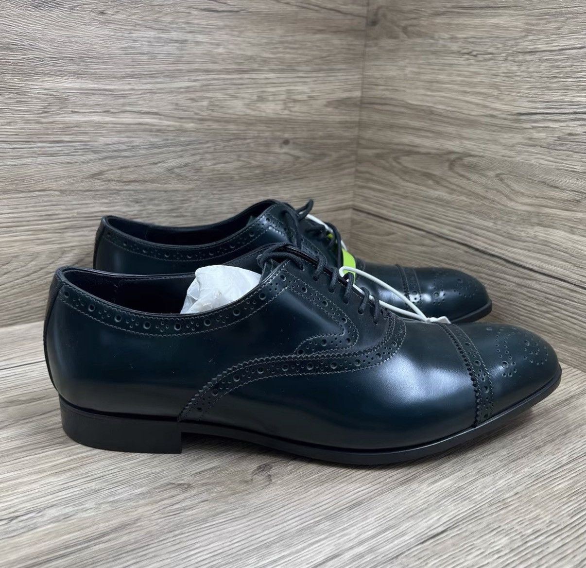 Armani Armani Green Carved Leather Shoes J41 Size US 9.5 / EU 42-43 - 4 Thumbnail