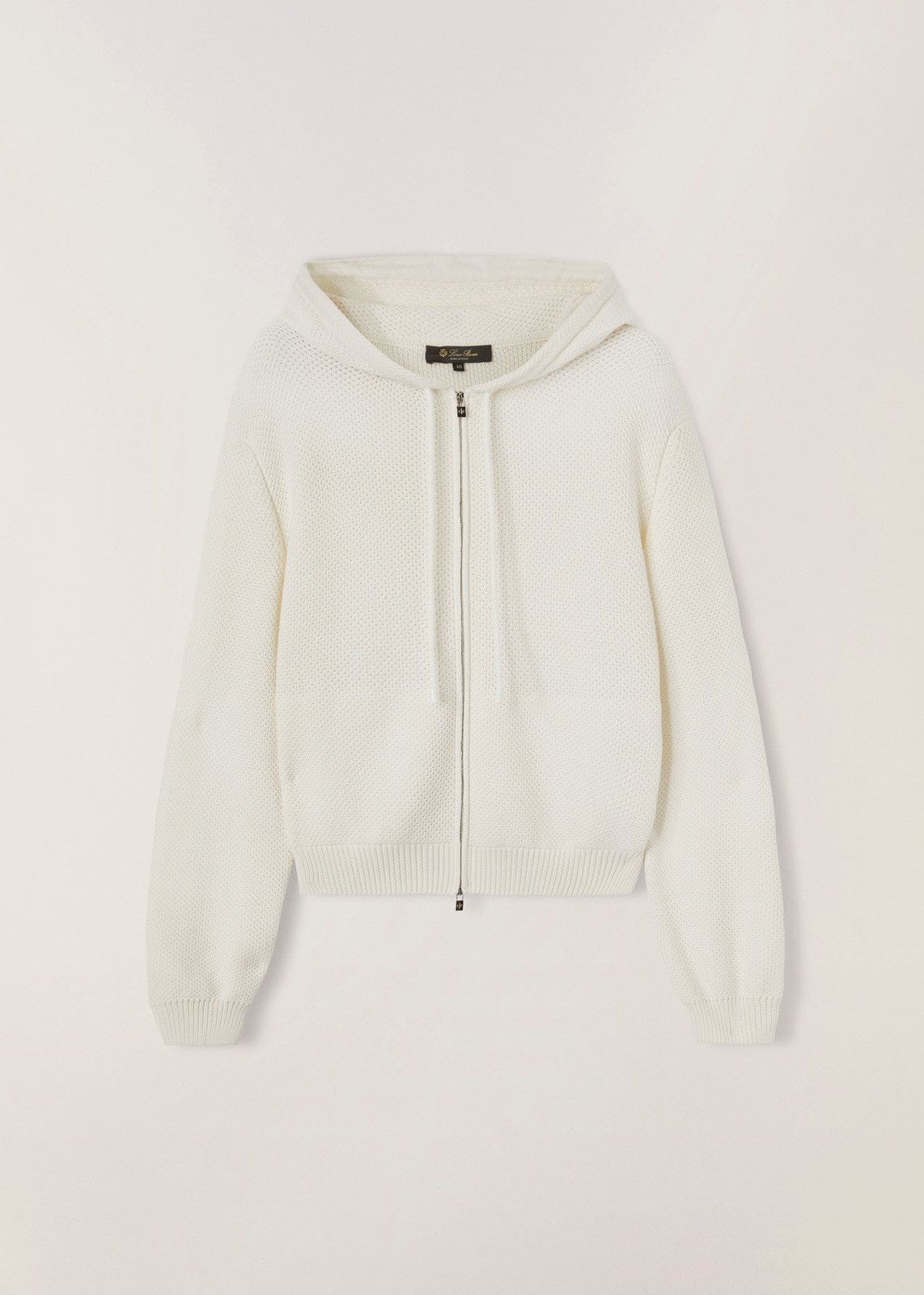 Loro Piana o1srvl11e0424 Hoodie in White Size S / US 4 / IT 40 - 1 Thumbnail