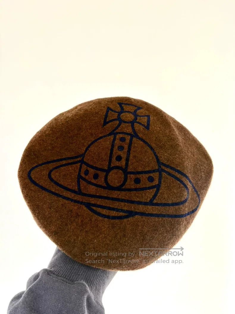 Vivienne Westwood Vivienne Westwood Blue and Brown Gradient Beret Size ONE SIZE - 2 Thumbnail