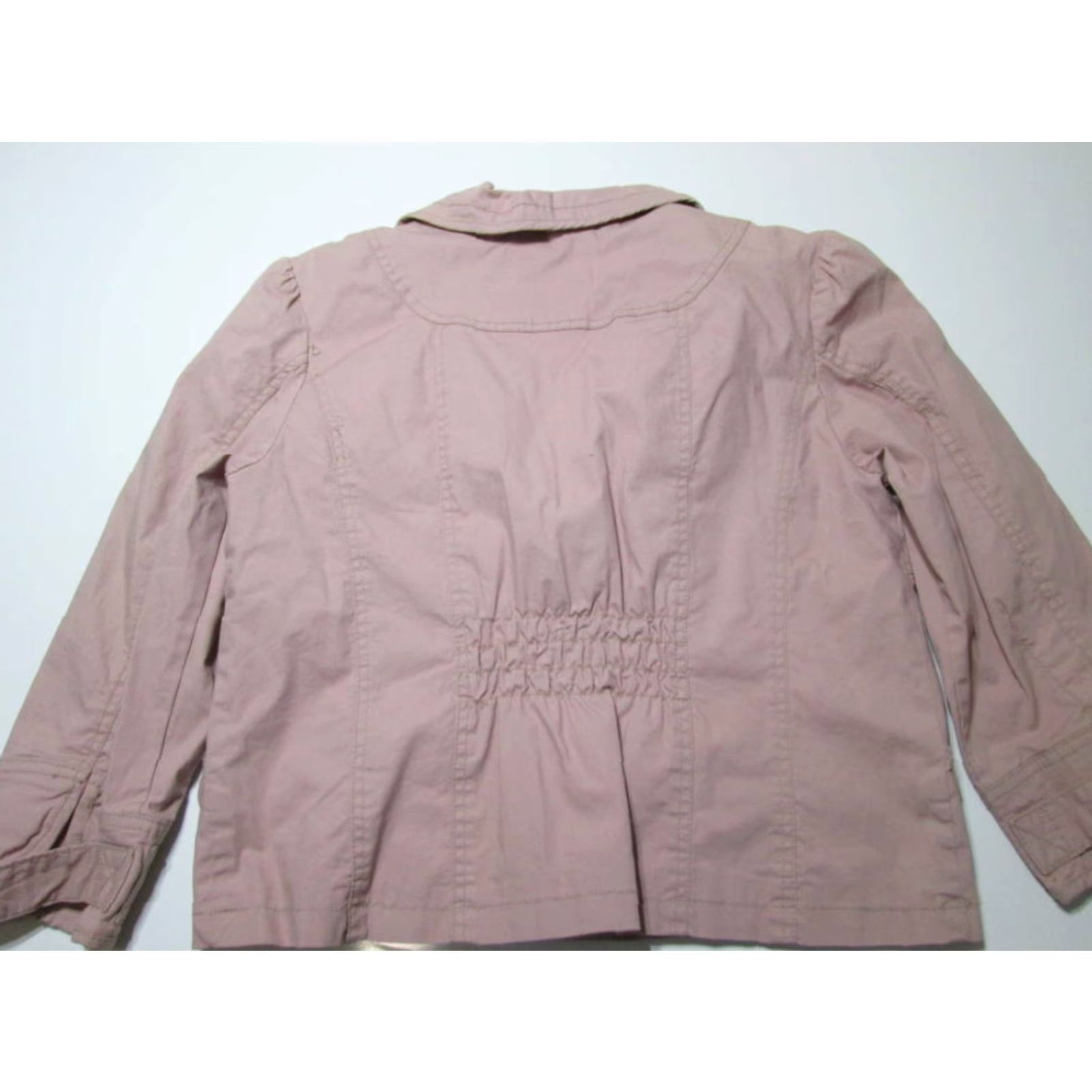 Pinko Nori Womens Basic Jacket Pink Cotton Outerwear M Casual Button Collared Pockets Solid Regular Size M Women Size M / US 6-8 / IT 42-44 - 2 Thumbnail