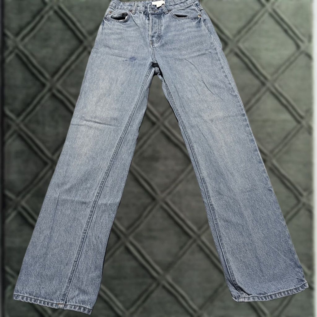 H&M H&M Jeans Women Light Blue Denim High Rise Pockets Classic Straight Zip Fly - 2 Size 26" / US 2 / IT 38 - 1 Thumbnail
