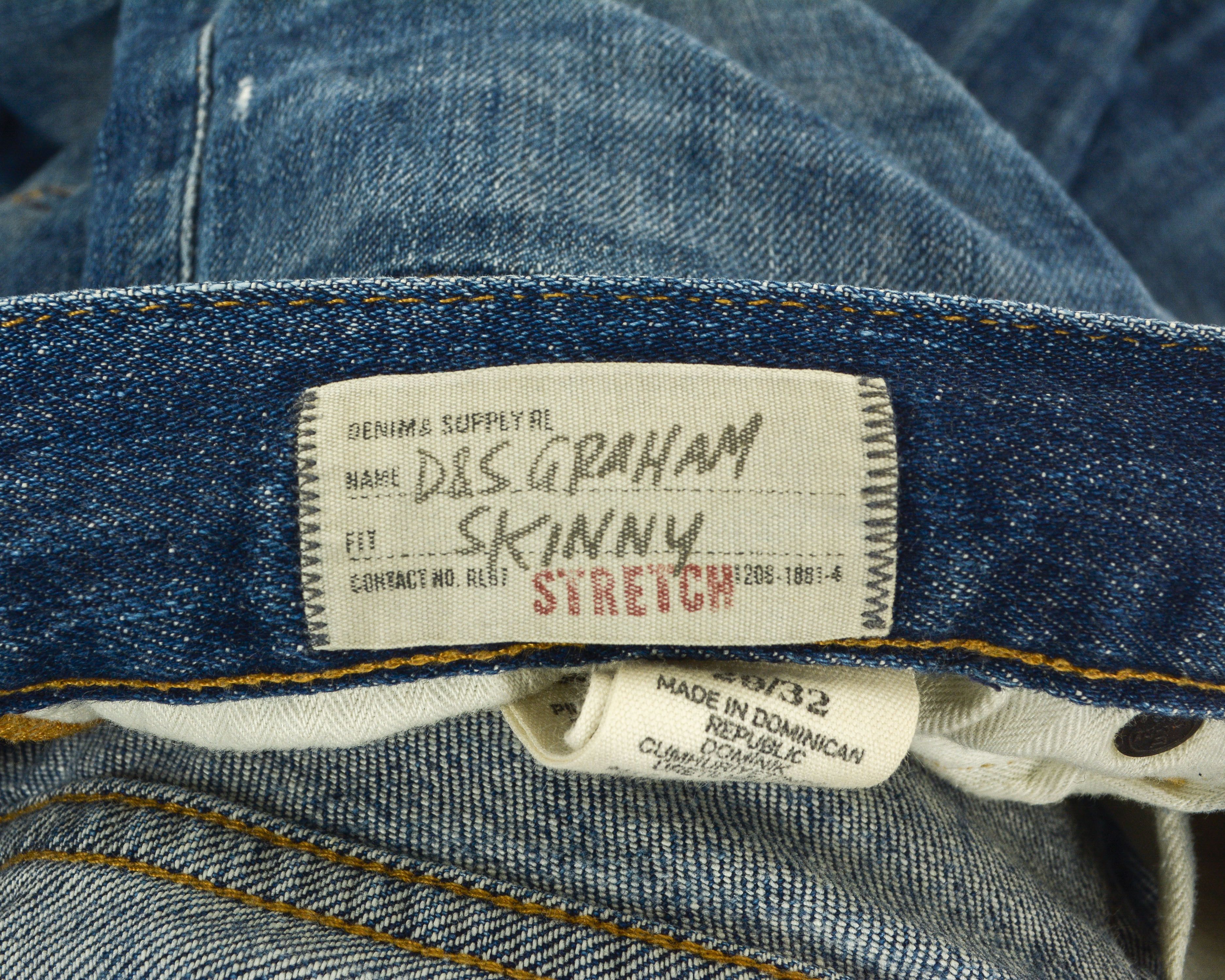 RRL Ralph Lauren DS Graham Skinny stretch distressed W29 L32 y2k jeans pants Size US 29 - 7 Thumbnail