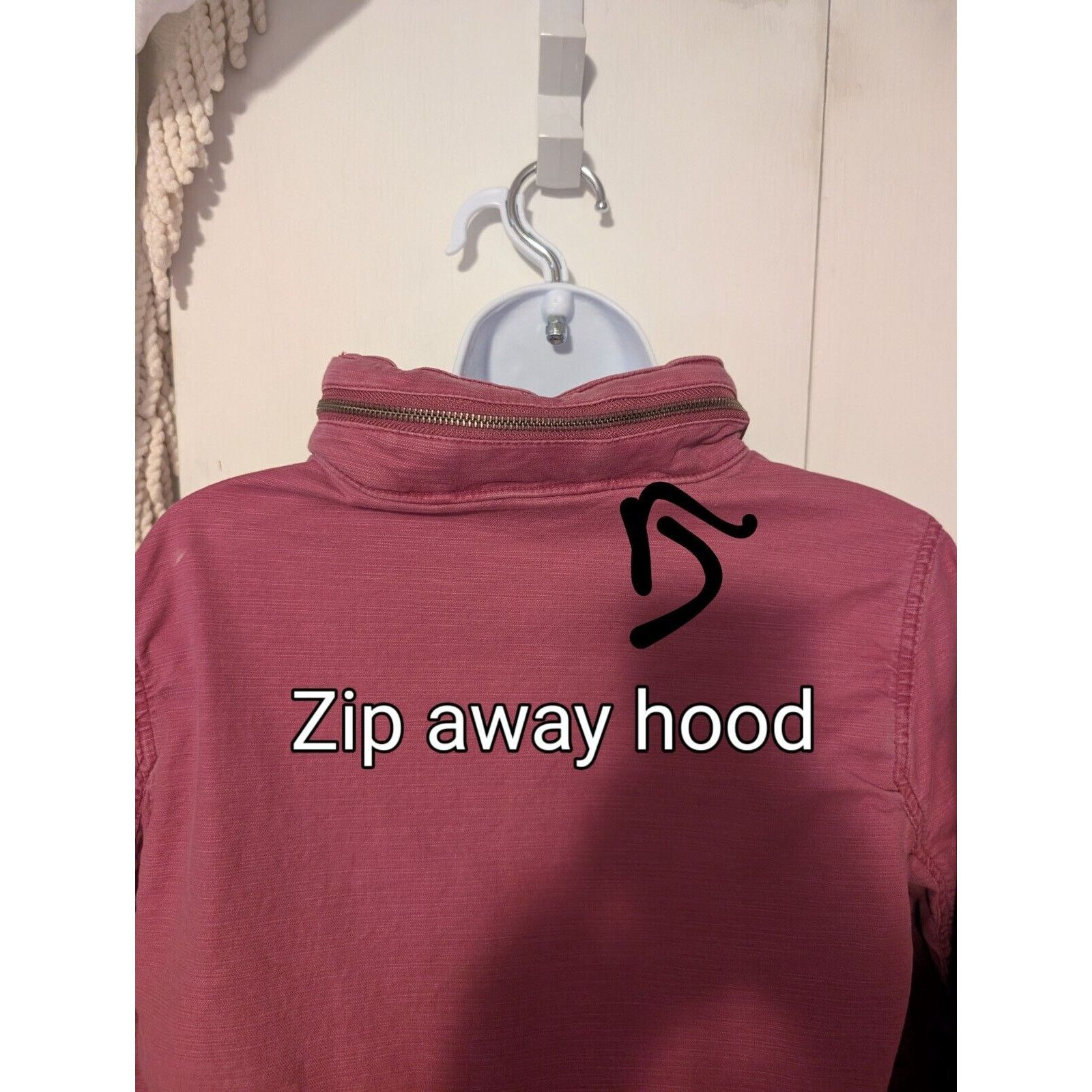 Lands' End Lands End Womens Small Red Full Zip Jacket Hideaway Hood Size S / US 4 / IT 40 - 12 Thumbnail
