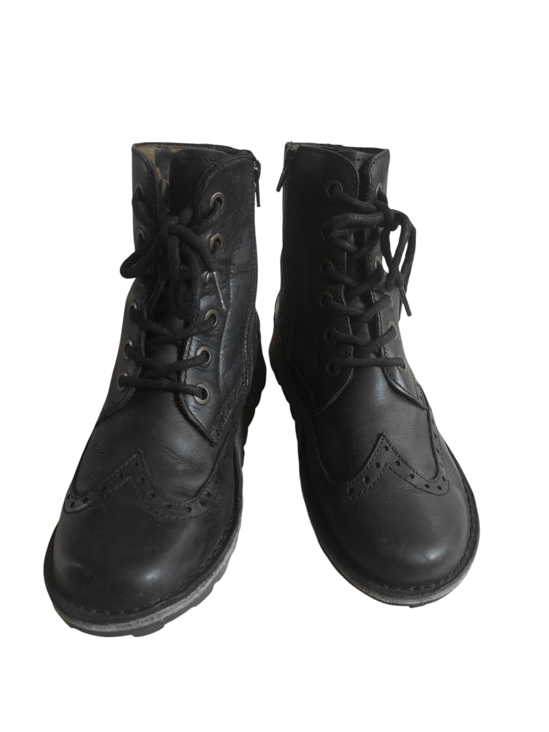 Fly London FLY LONDON Leather Brogue Low-wedge Lace-up ankle Boots Size US 9 / IT 39 - 5 Thumbnail