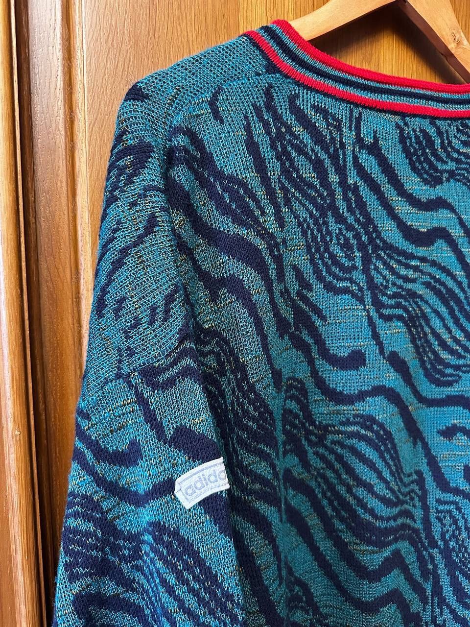 Adidas RARE Adidas Zebra Print Sweater V Neck Size US L / EU 52-54 / 3 - 6 Thumbnail
