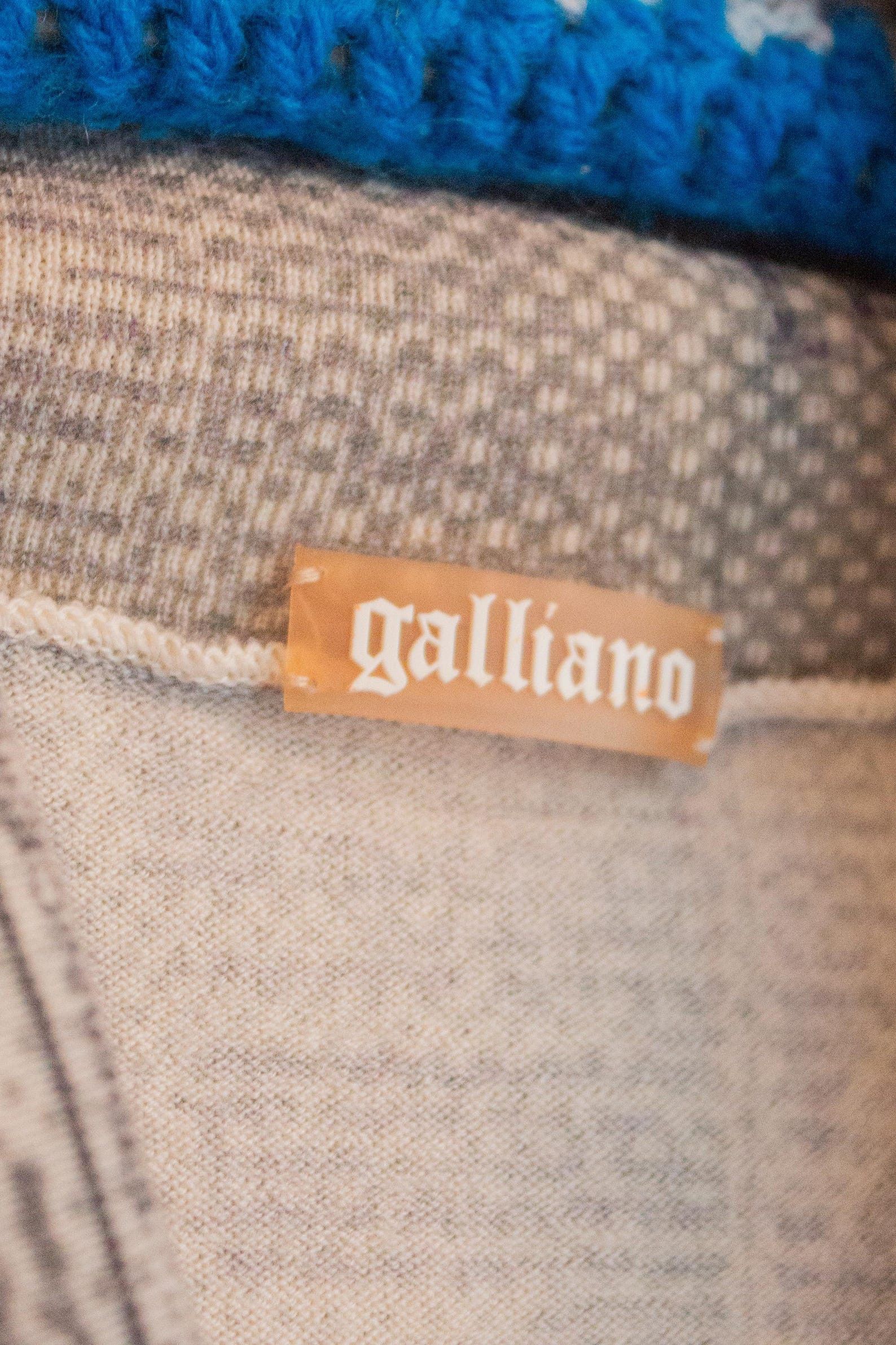 John Galliano Galliano Merinos Wool Dress, Gazette Print & Butterflies Size M / US 6-8 / IT 42-44 - 5 Thumbnail