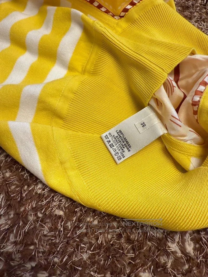 Hermes Hermes Silk Cashmere Short Sleeve Top Size XS / US 0-2 / IT 36-38 - 8 Thumbnail