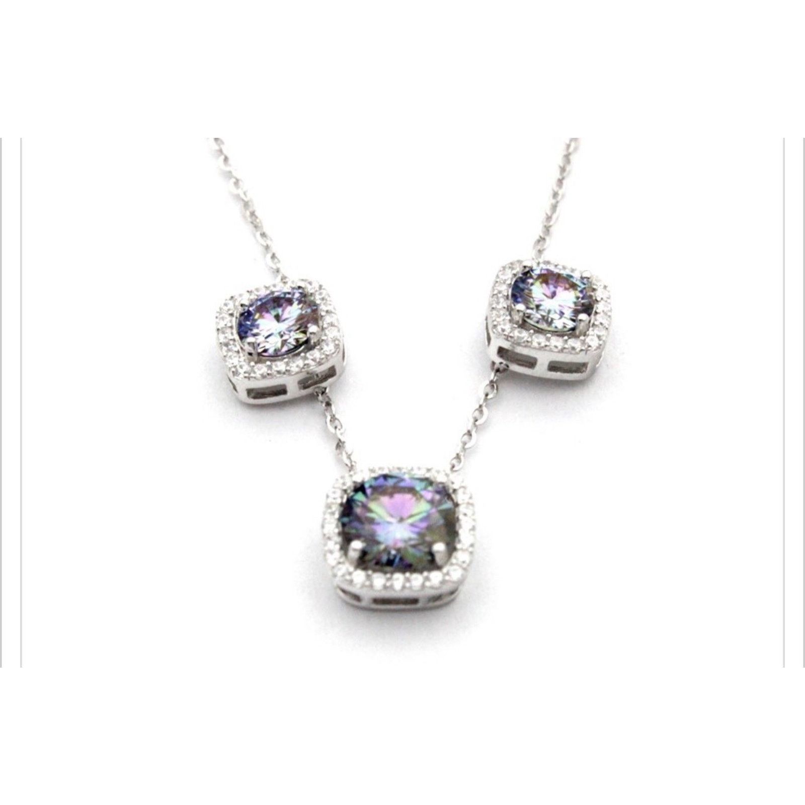 Other Stunning 1.5ctw Rainbow Moissanite & 925S Silver Jewelry Set Size ONE SIZE - 1 Thumbnail
