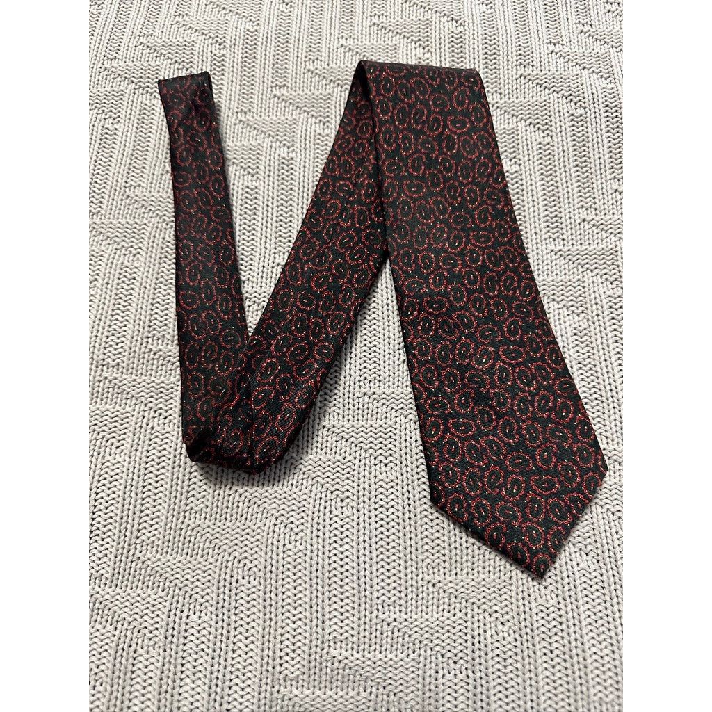 Vintage Vintage Mercedes black paisley water silk tie Size ONE SIZE - 1 Thumbnail