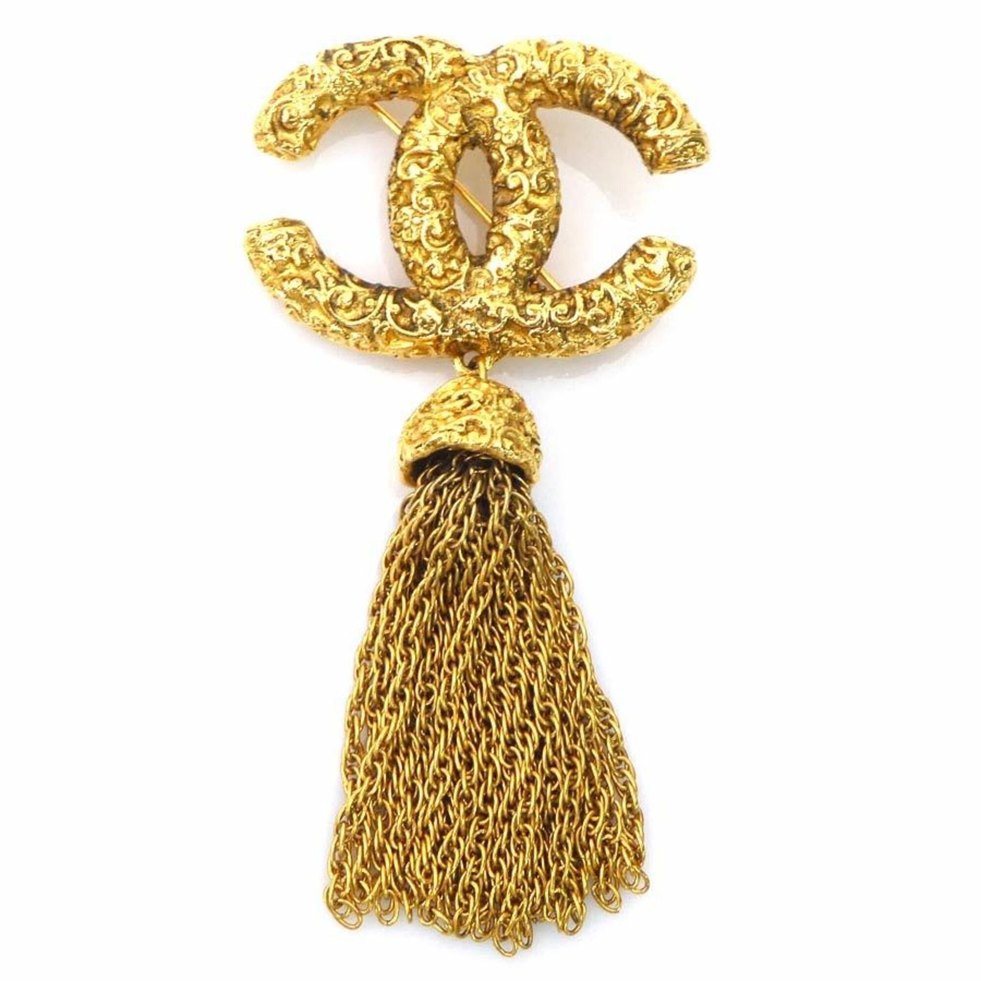 Chanel Chanel brooch, Coco Mark, metal, gold, women's, free shipping, e61653a Size ONE SIZE - 1 Thumbnail