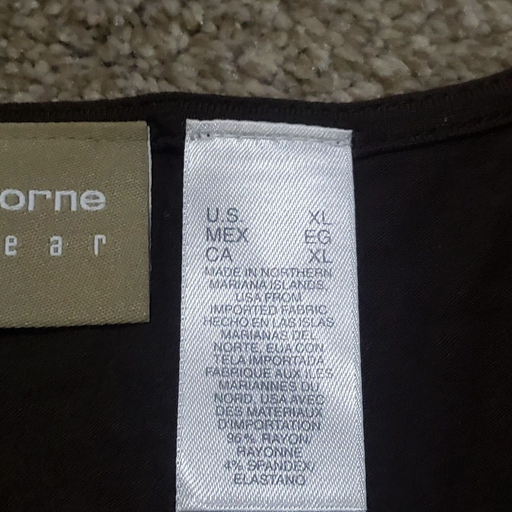 Liz Claiborne Liz Claiborne Shirt Adult Women XL Brown Solid Classic Crew Neck Lightweight Breathable 90s? Size XL / US 12-14 / IT 48-50 - 4 Thumbnail