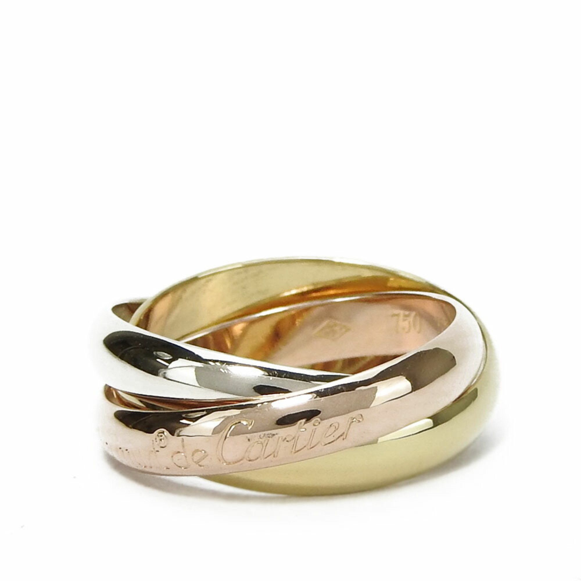 image of Cartier Ring Trinity Must De 52 K18 Approx. 7.8G Three Colors Ladies Cartier, Women's