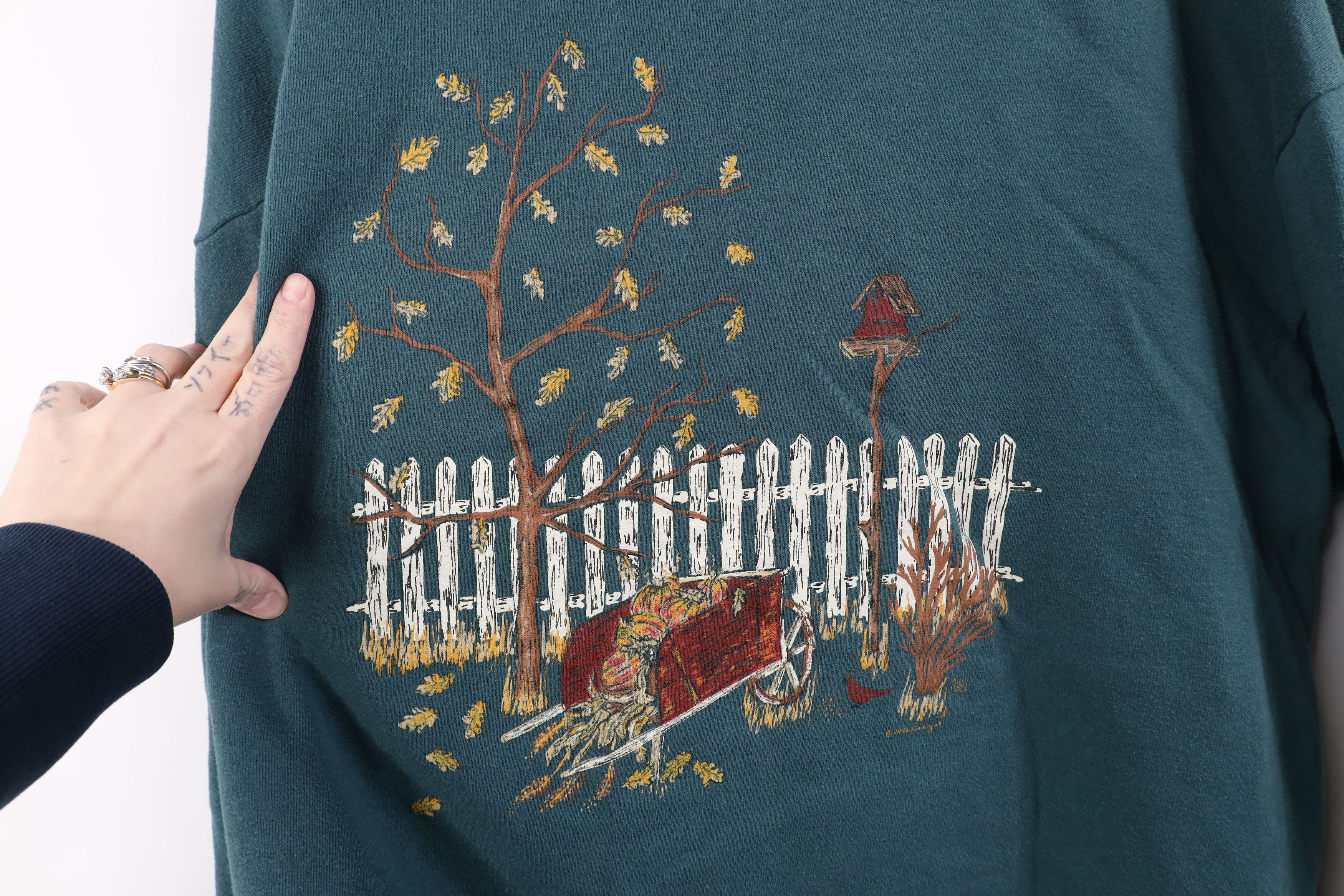 Vintage Vintage 90s Streetwear Country Fall Leaf Sweatshirt USA Size XXL / US 16-18 / IT 52-54 - 4 Thumbnail