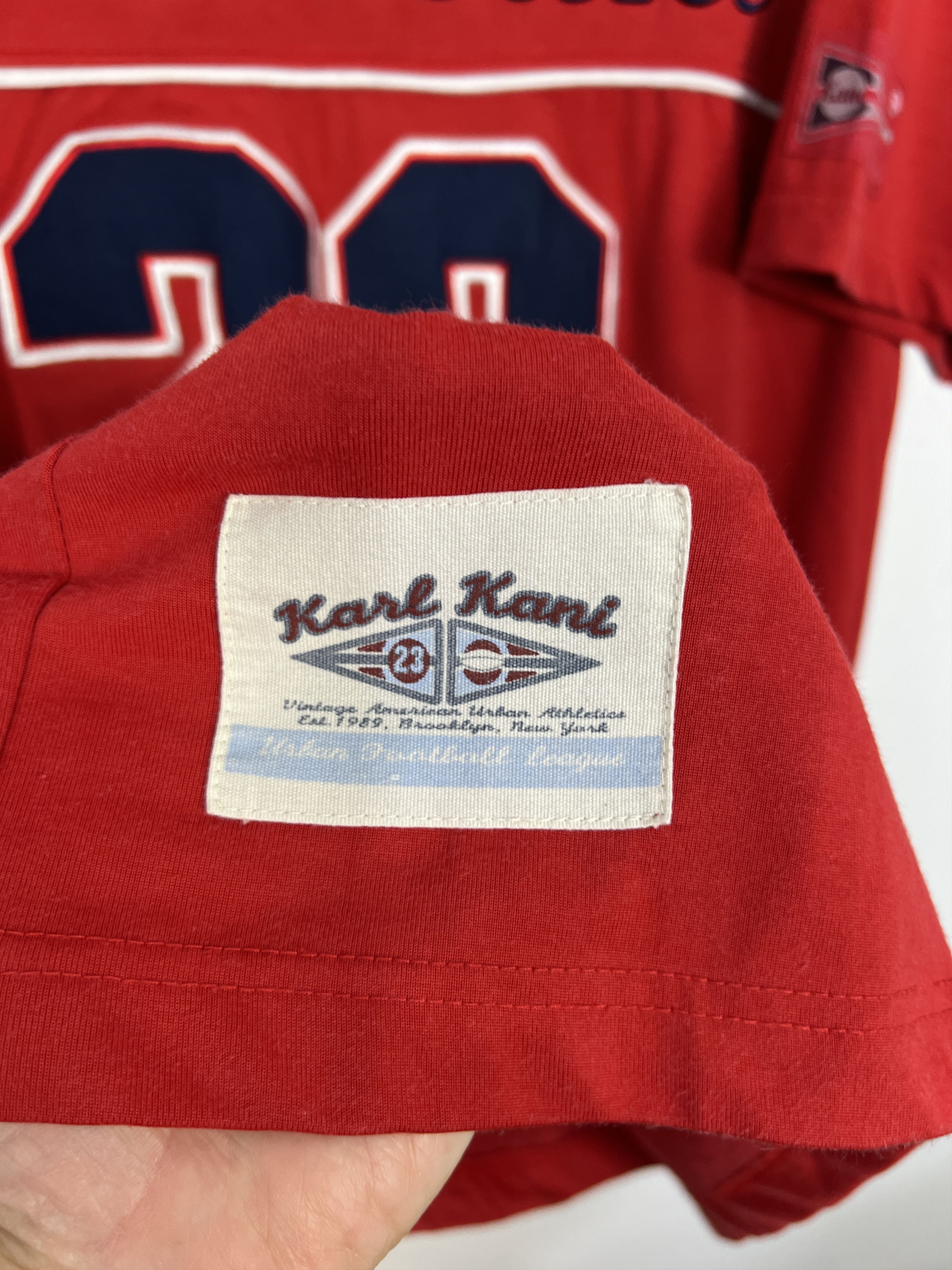 Karl Kani Vintage Karl Kani Baseball Jersey Hip Hop Rap Philadelphia Size US L / EU 52-54 / 3 - 5 Thumbnail