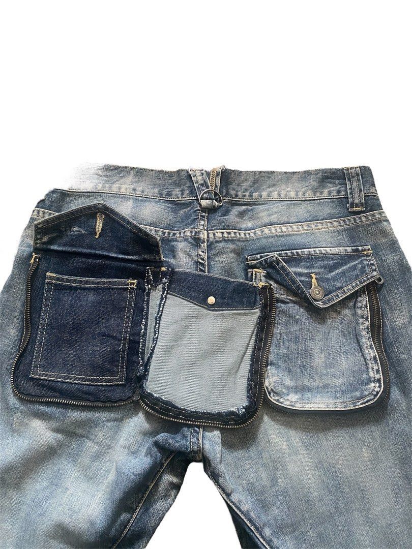 PPFM Japanese PPFM curve distressed denim Size US 30 / EU 46 - 4 Thumbnail