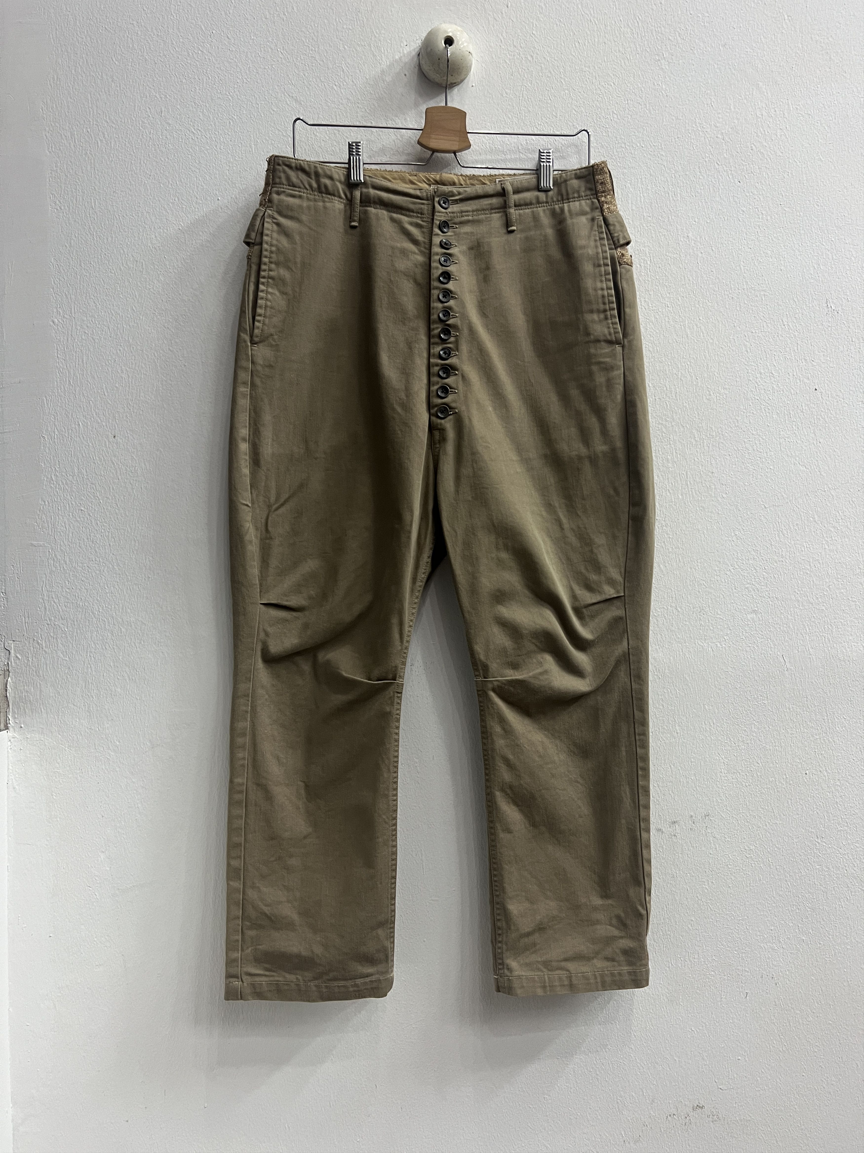 image of Kapital Chino Clown Pants in Khaki, Men's (Size 32)