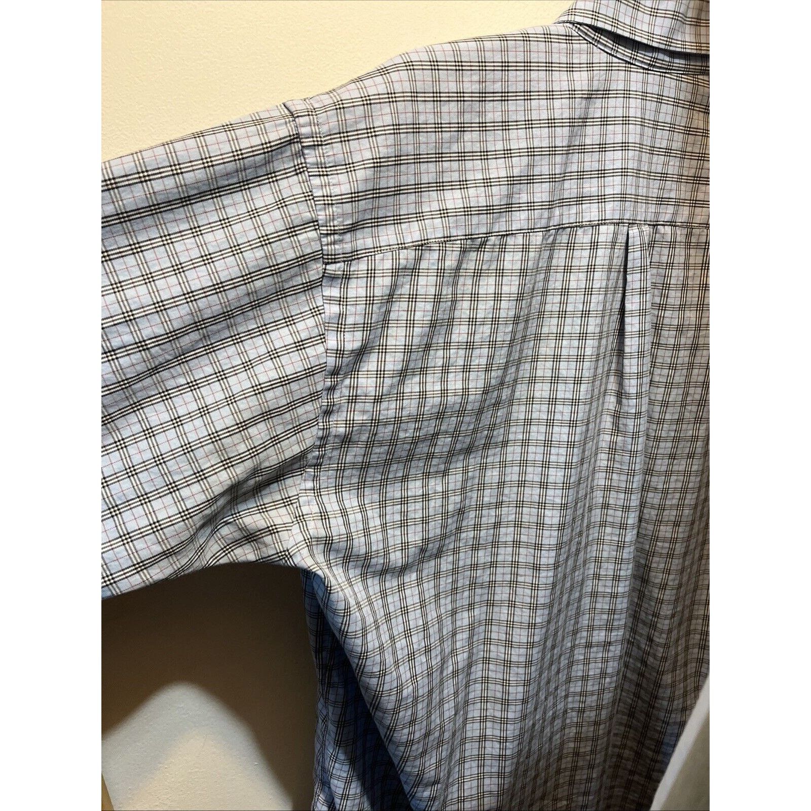 Burberry Burberry Men M Blue Plaid Long Sleeve Button Up Cotton Shirt Size US M / EU 48-50 / 2 - 11 Thumbnail