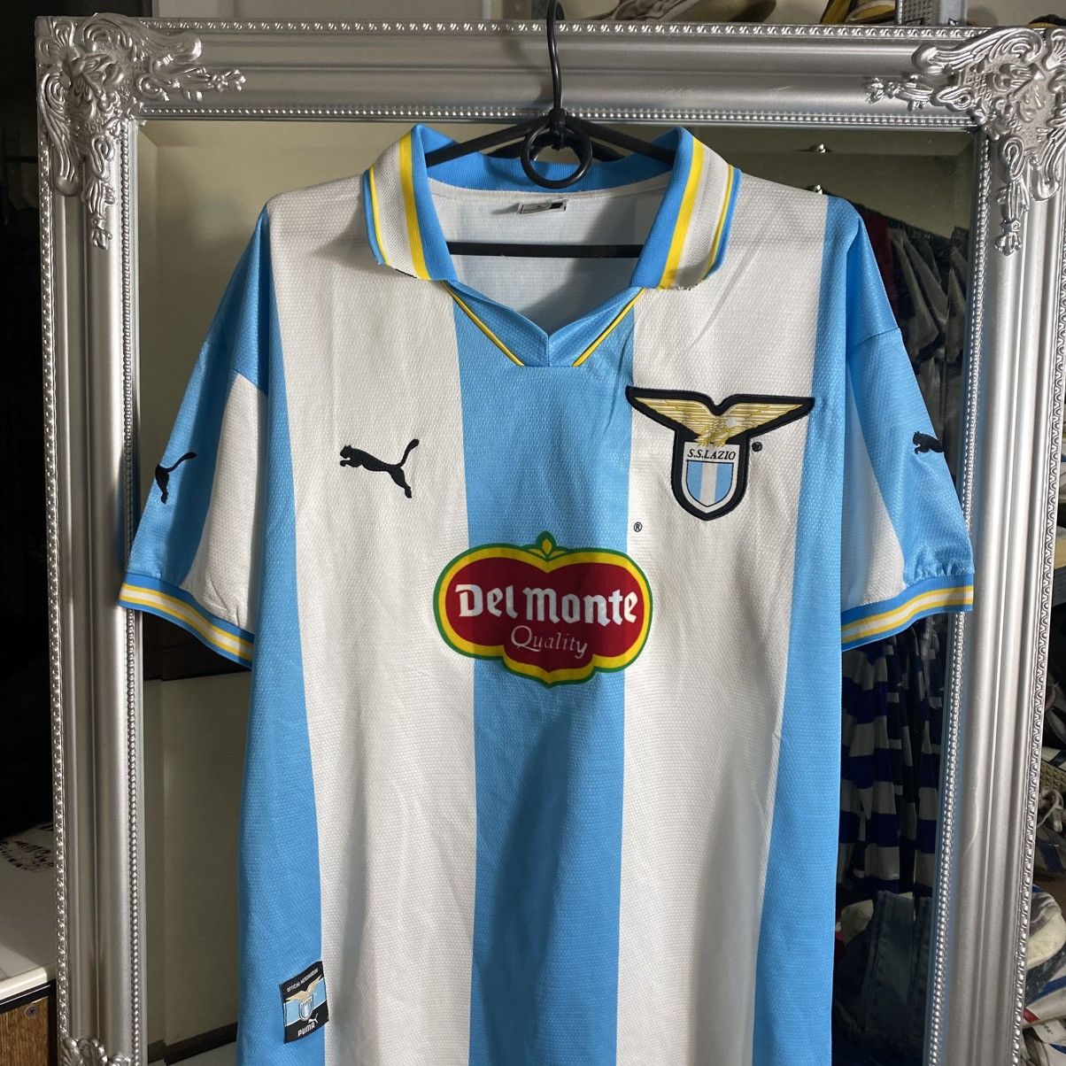 Puma Vintage 90s SS LAZIO jersey club Italy Size US XL / EU 56 / 4 - 2 Thumbnail