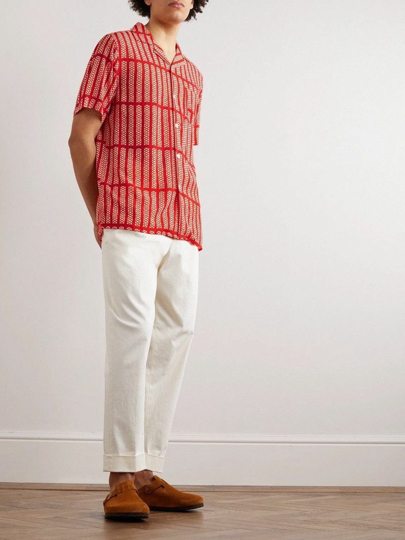 OAS NEW OAS Railway Viscose Shirt Red - S Size US S / EU 44-46 / 1 - 3 Thumbnail