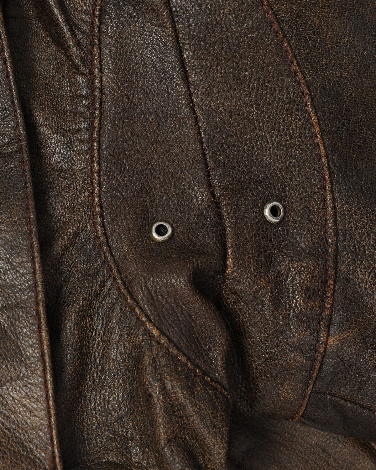 Vintage Genuine Leather A-2 Style Jacket – Distressed Browne Size US M / EU 48-50 / 2 - 5 Thumbnail