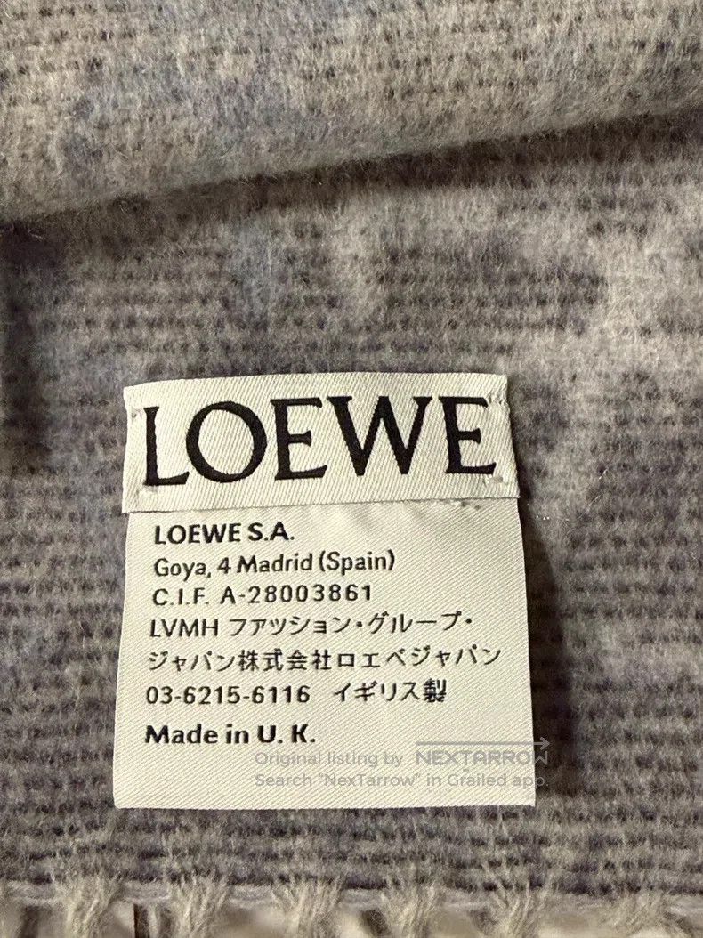 Loewe Loewe size 180*38cm Chessboard print old flower, blue-gray Size ONE SIZE - 2 Thumbnail