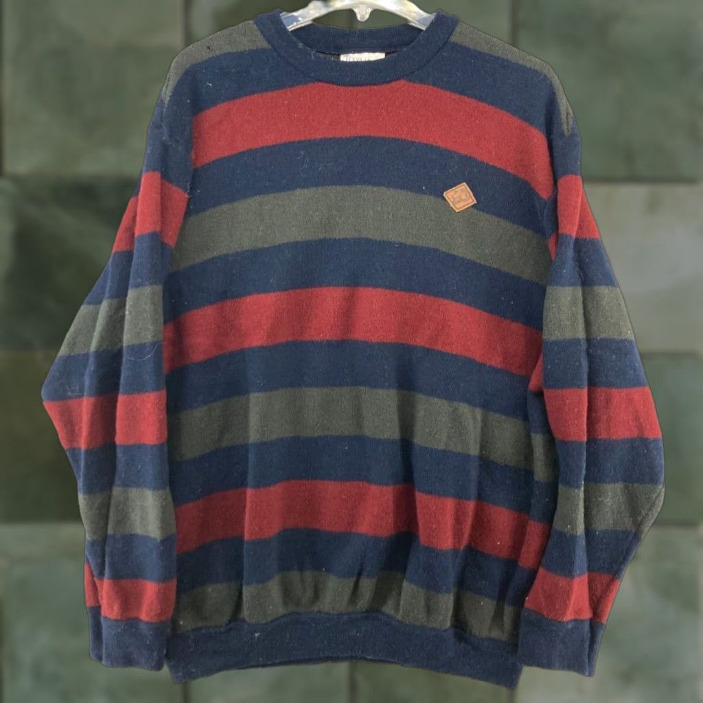 Vintage Toorallie Mens Sweater XL Striped Wool Australia Vintage Size US XL / EU 56 / 4 - 1 Thumbnail