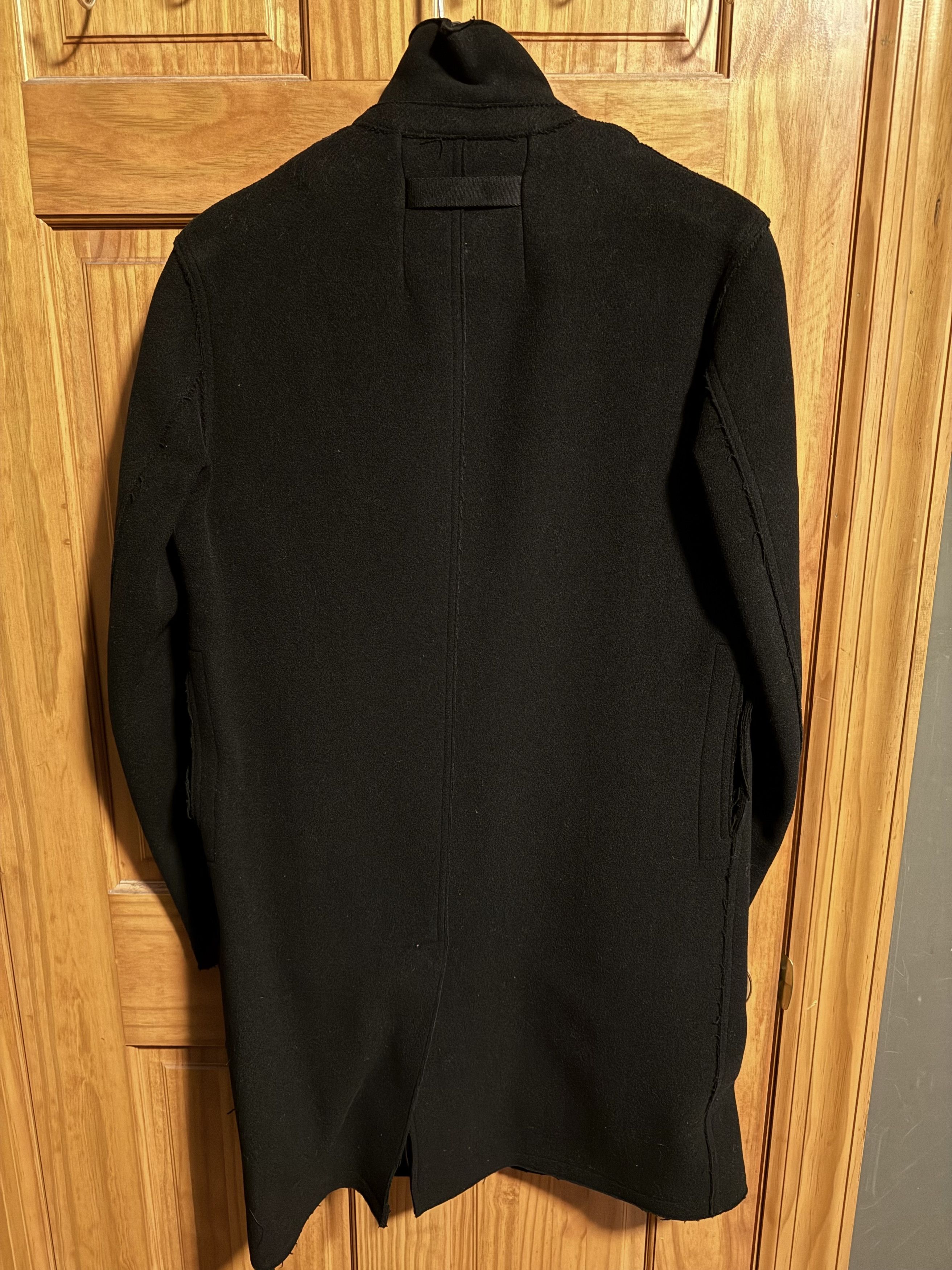 1017 ALYX 9SM Wool Overcoat - Frayed - Leather - Black - 46 Size US S / EU 44-46 / 1 - 3 Thumbnail