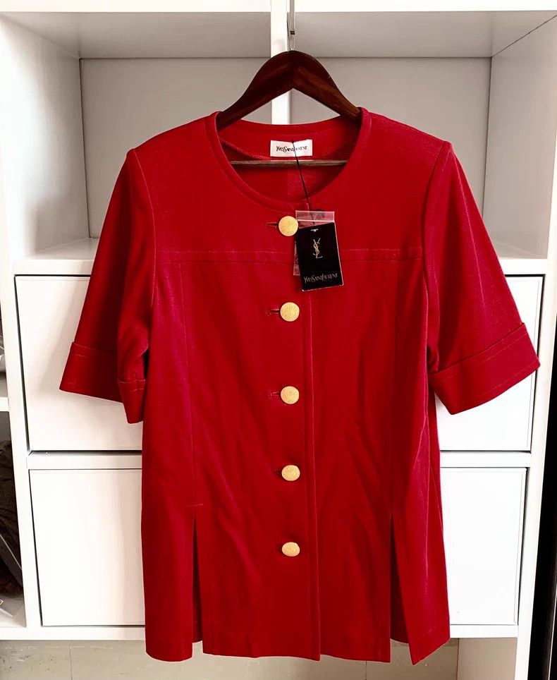 Yves Saint Laurent YSL Vintage Short Sleeve Jacket - dmc Size US M / EU 48-50 / 2 - 1 Thumbnail