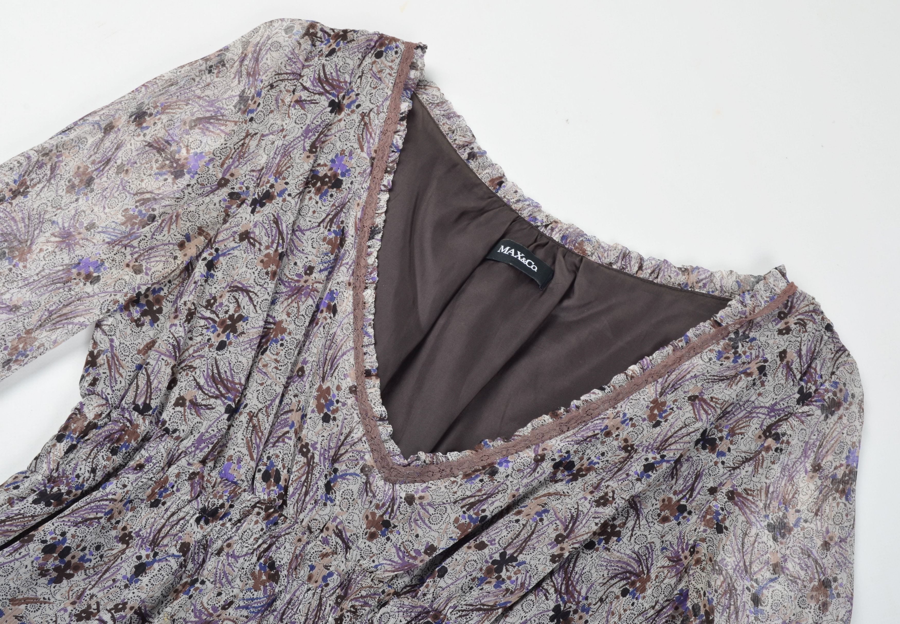 MAX&Co. MAX&Co Max Mara Silk Floral Cottagecore Mesh Dress Size M / US 6-8 / IT 42-44 - 5 Thumbnail