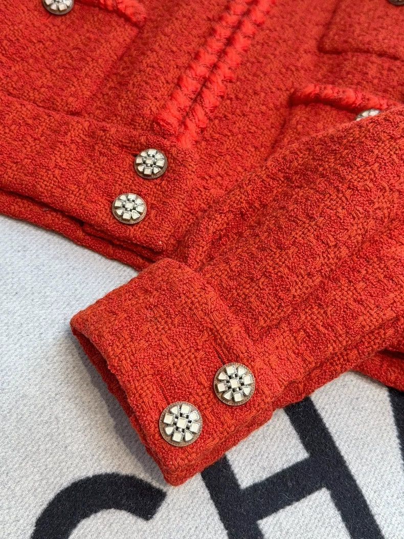 Chanel Chanel 19k Snow Series Red Diamond Buckle Woven Jacket Size XS / US 0-2 / IT 36-38 - 5 Thumbnail