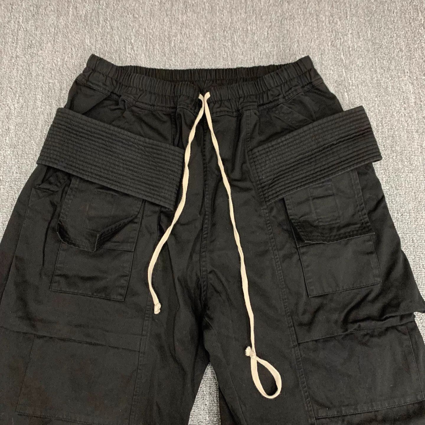 Rick Owens Rick Owens Black Double Ring Wide-Leg Pants Size L Size 28" / US 6 / IT 42 - 8 Thumbnail
