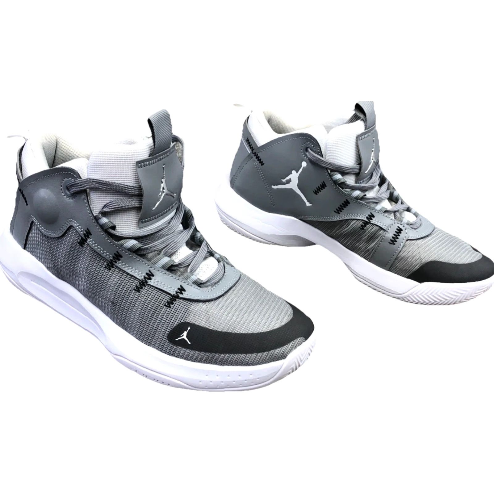 Jordan Brand Jordan Jumpman 2020 Athletic Sneakers Gray Adult 11.5 Basketball Sports Mens Size US 12 / EU 45 - 4 Thumbnail