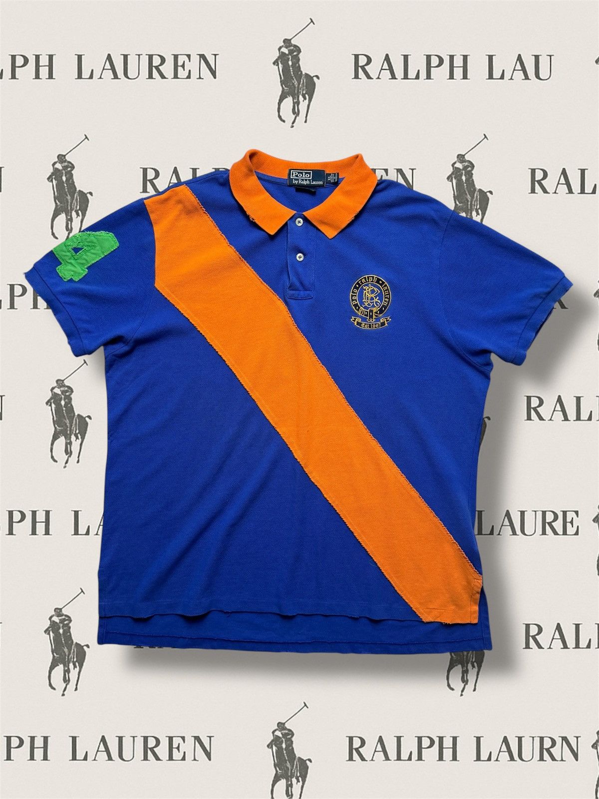 Polo Ralph Lauren Vintage Polo Ralph Lauren big number 4 Size US XL / EU 56 / 4 - 1 Thumbnail