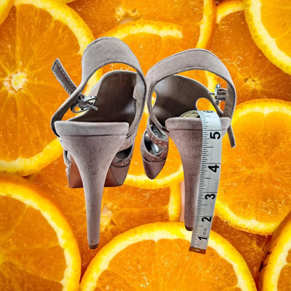 Other BCBGeneration Peep Toe Tan High Heels With Crystals Size 8.5 Size US 8.5 / IT 38.5 - 4 Thumbnail