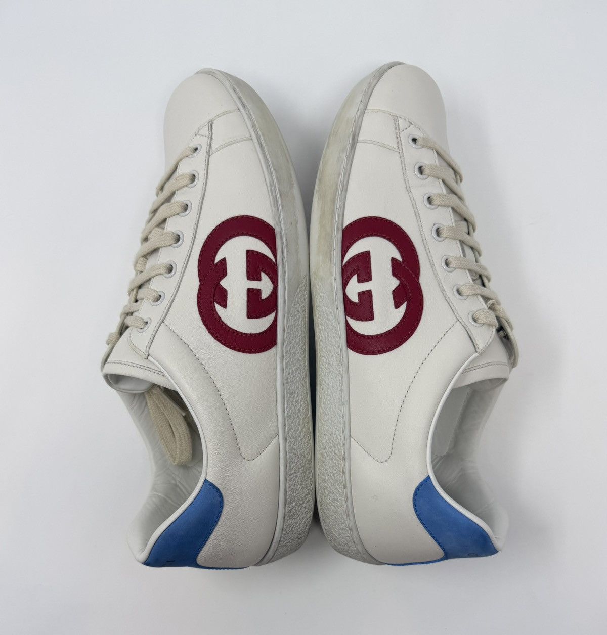 Gucci Gucci Ace Interlocking G Sneaker White Leather Size US 10 / EU 43 - 3 Thumbnail