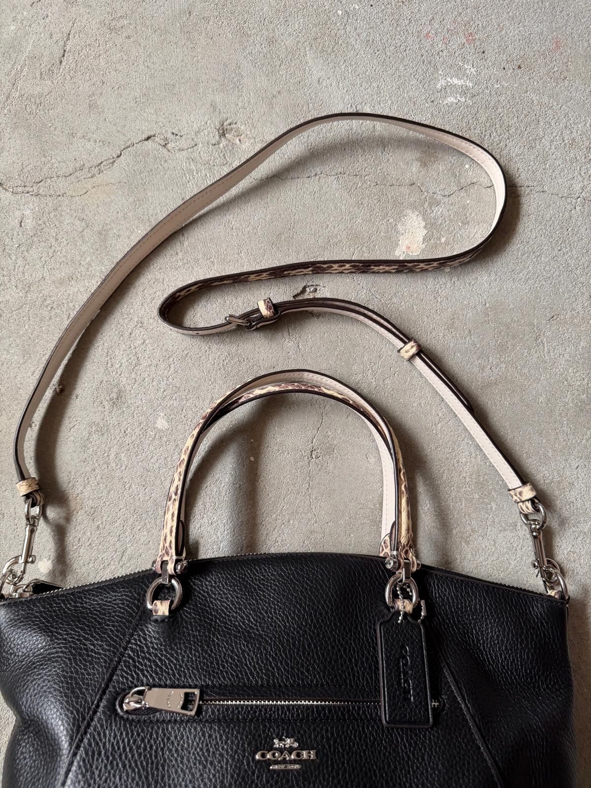 Coach Coach 2Way Leather Praire Shoulder Bag Black Size ONE SIZE - 5 Thumbnail