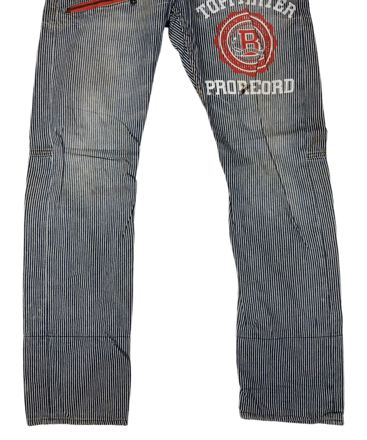 Japanese Brand Double Waisted Japanese Brand Dominate Hickory Stripe Jeans Size US 30 / EU 46 - 4 Thumbnail