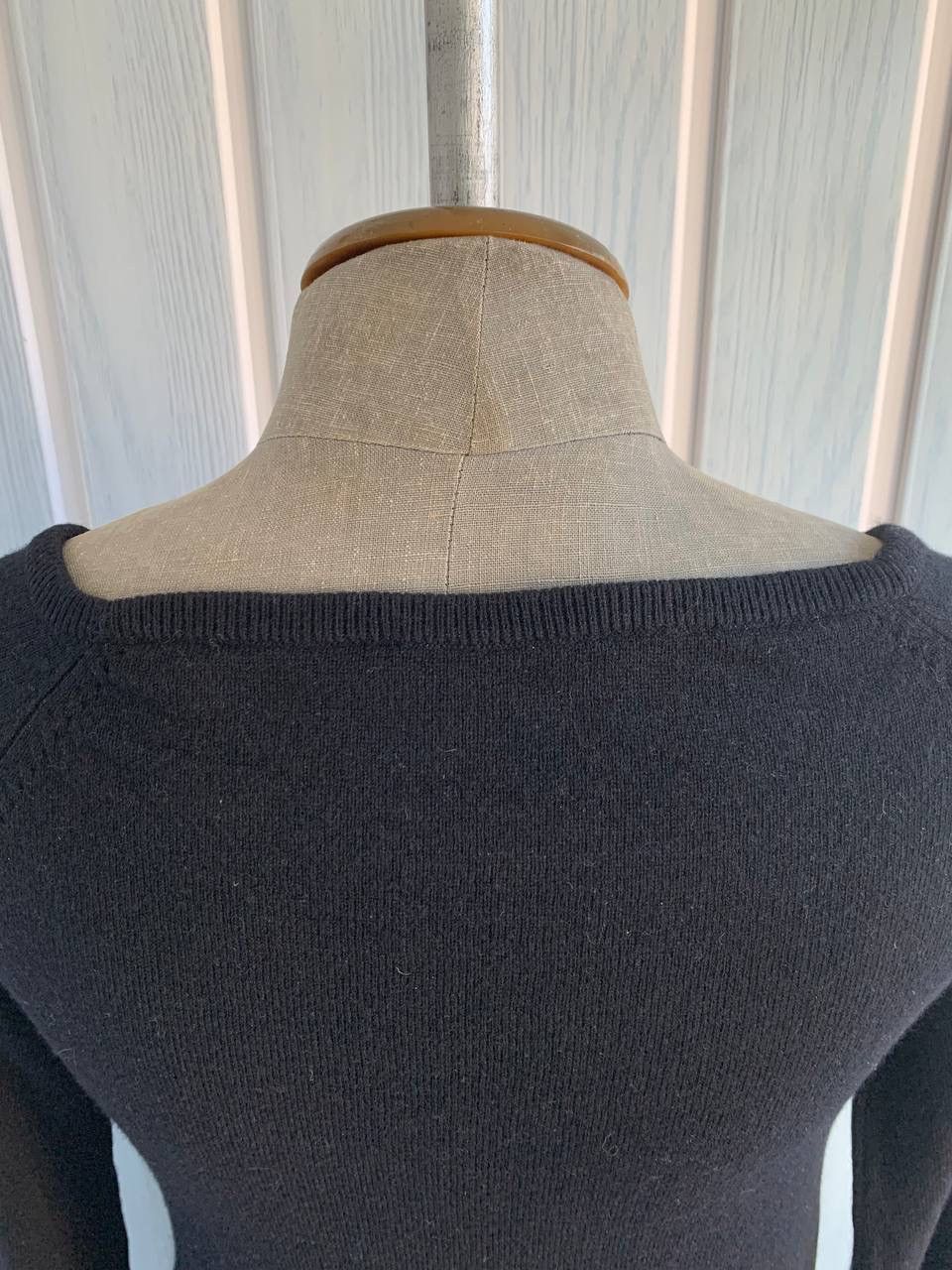 RED Valentino Red Valentino Black Wool & Cashmere Blend Knit A-Line Dress Size M / US 6-8 / IT 42-44 - 10 Thumbnail