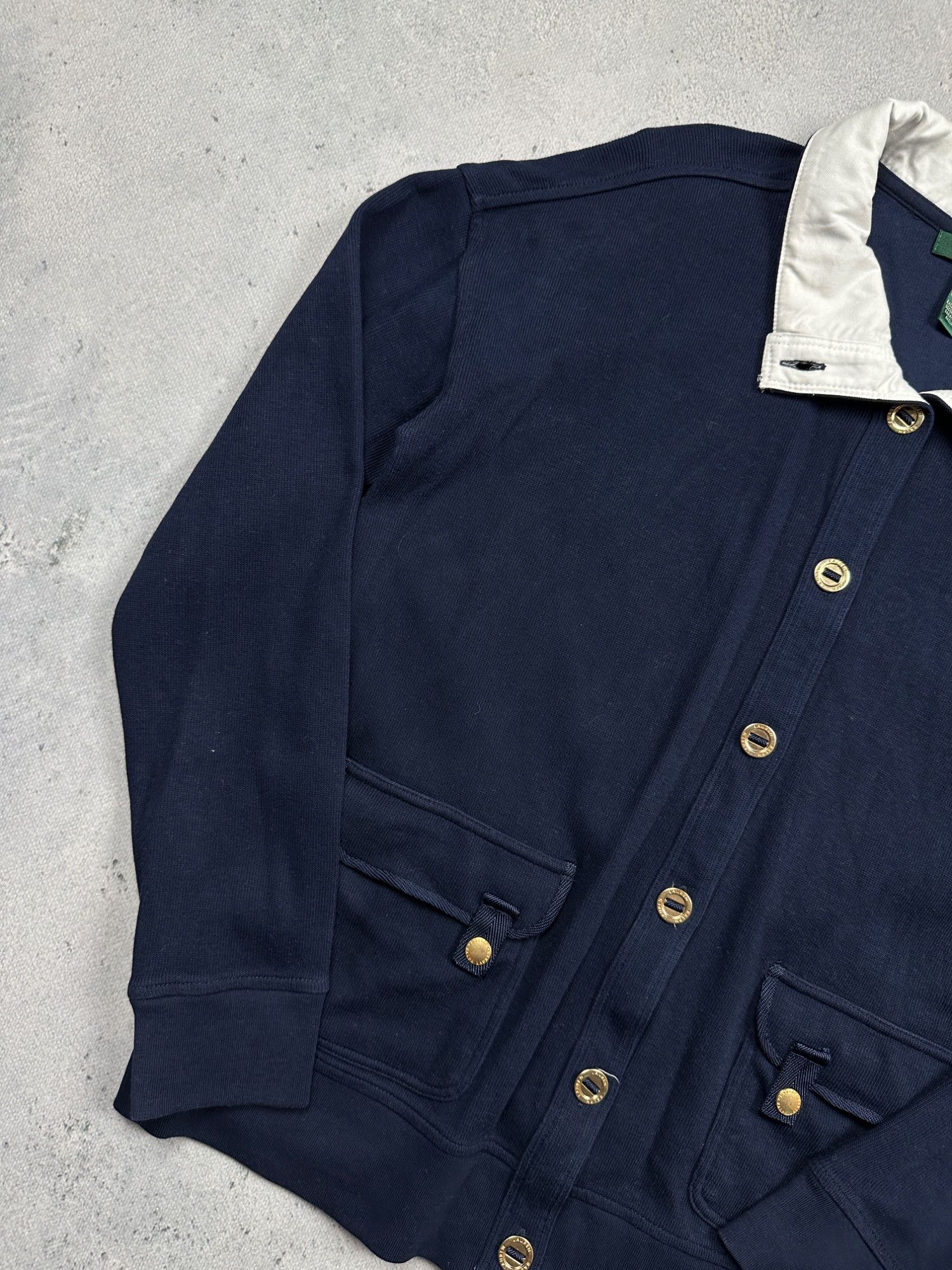 Lauren Ralph Lauren Vintage Lauren Ralph Lauren Lux Navy Cotton Cardigan Jacket Size L / US 10 / IT 46 - 7 Thumbnail