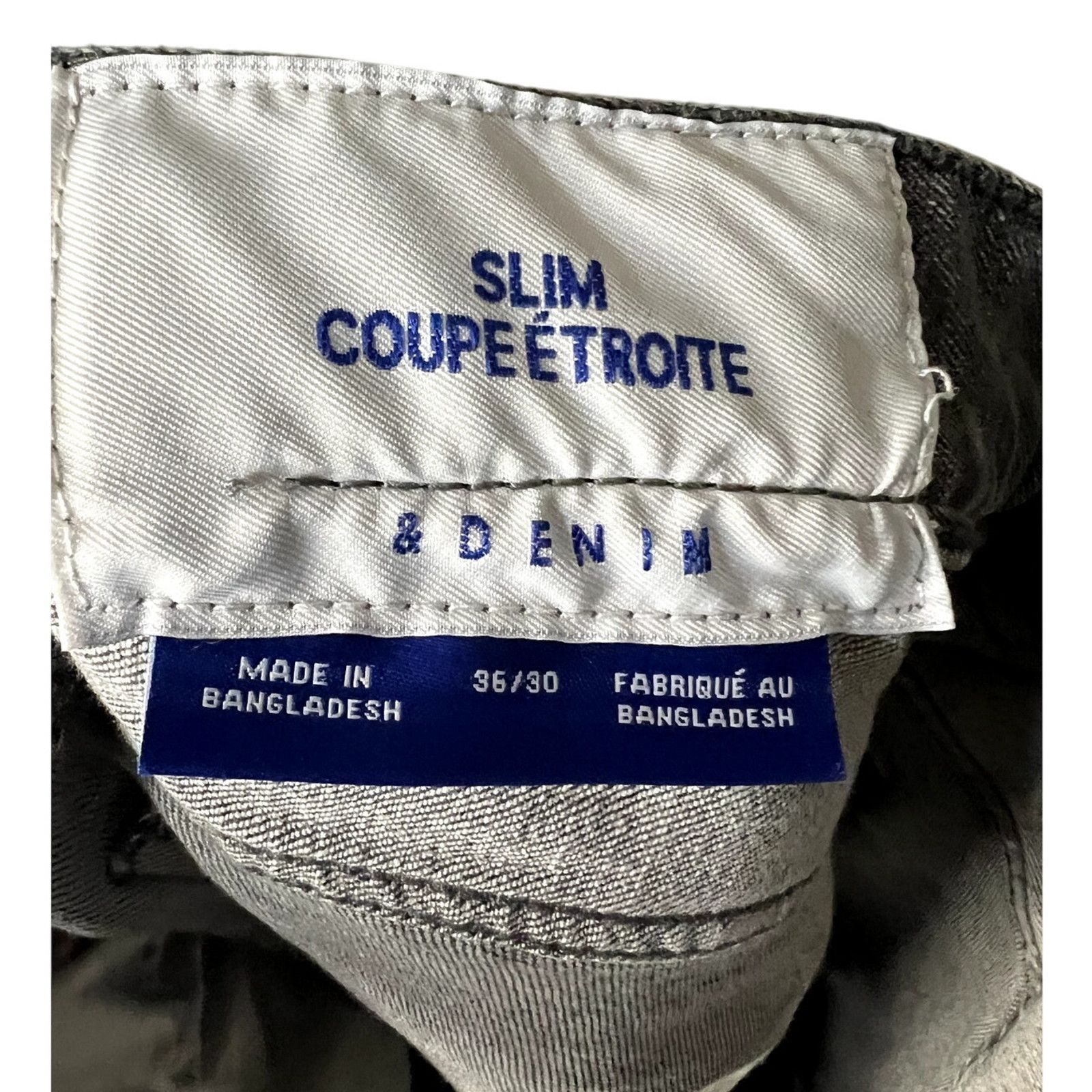 H&M H&M Denim Gray Slim Straight Leg Stretch Men's 36x30 Jeans Size US 36 / EU 52 - 4 Thumbnail