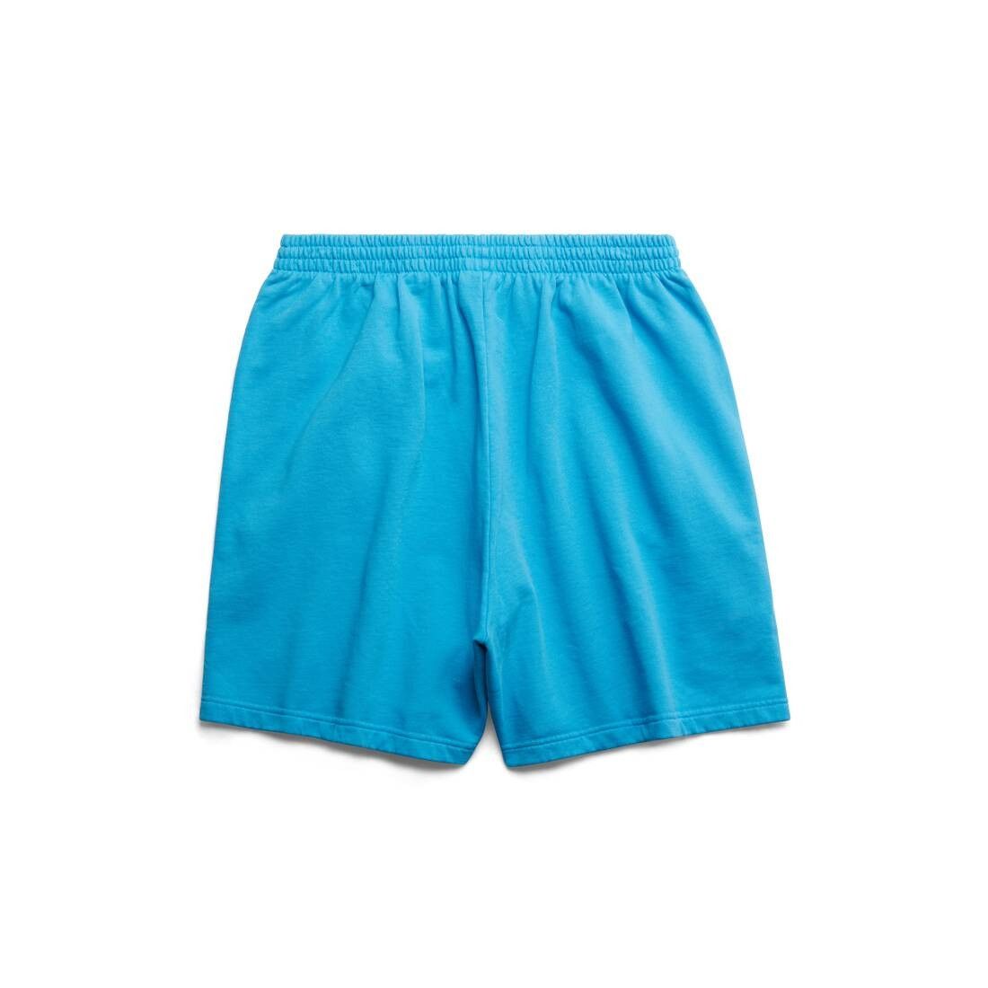 Balenciaga o1in1g0824 BB Paris Icon Sweat Shorts in Blue Size 32" / US 10 / IT 46 - 2 Thumbnail